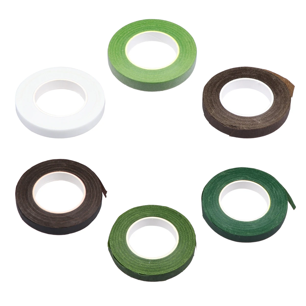 

6 Rolls Colorful Flower Tape for Arrangement Bouquets Wrapping Artificial Flowers Gift Floral Diy Tape Supplies