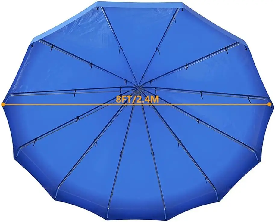 Canopy with Frame, Water-Proof U.V30 Trampoline Tent Awning Outdoor Sports Trampoline Cover for Trampolines Accessories - Blue