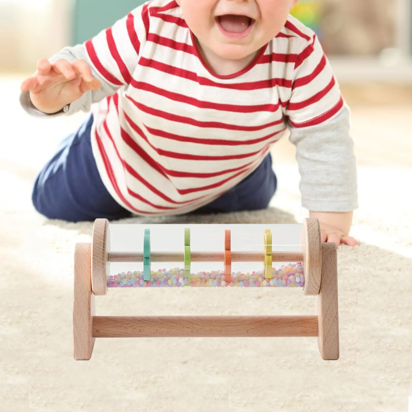 Rainmaker Fine Motor Skill Learning Classic Wooden Rain Stick Rain Sound Sensory Developmental dla dzieci i niemowląt od 6 miesięcy