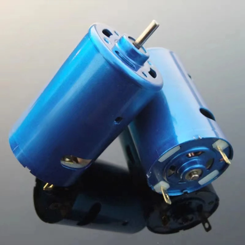 RS-550 silnik DC 12V 18V 24V 30000RPM Ultra-High Speed Power duży moment obrotowy przednie łożysko kulkowe DIY wiertło narzędzie ogrodowe Model łodzi samochodu