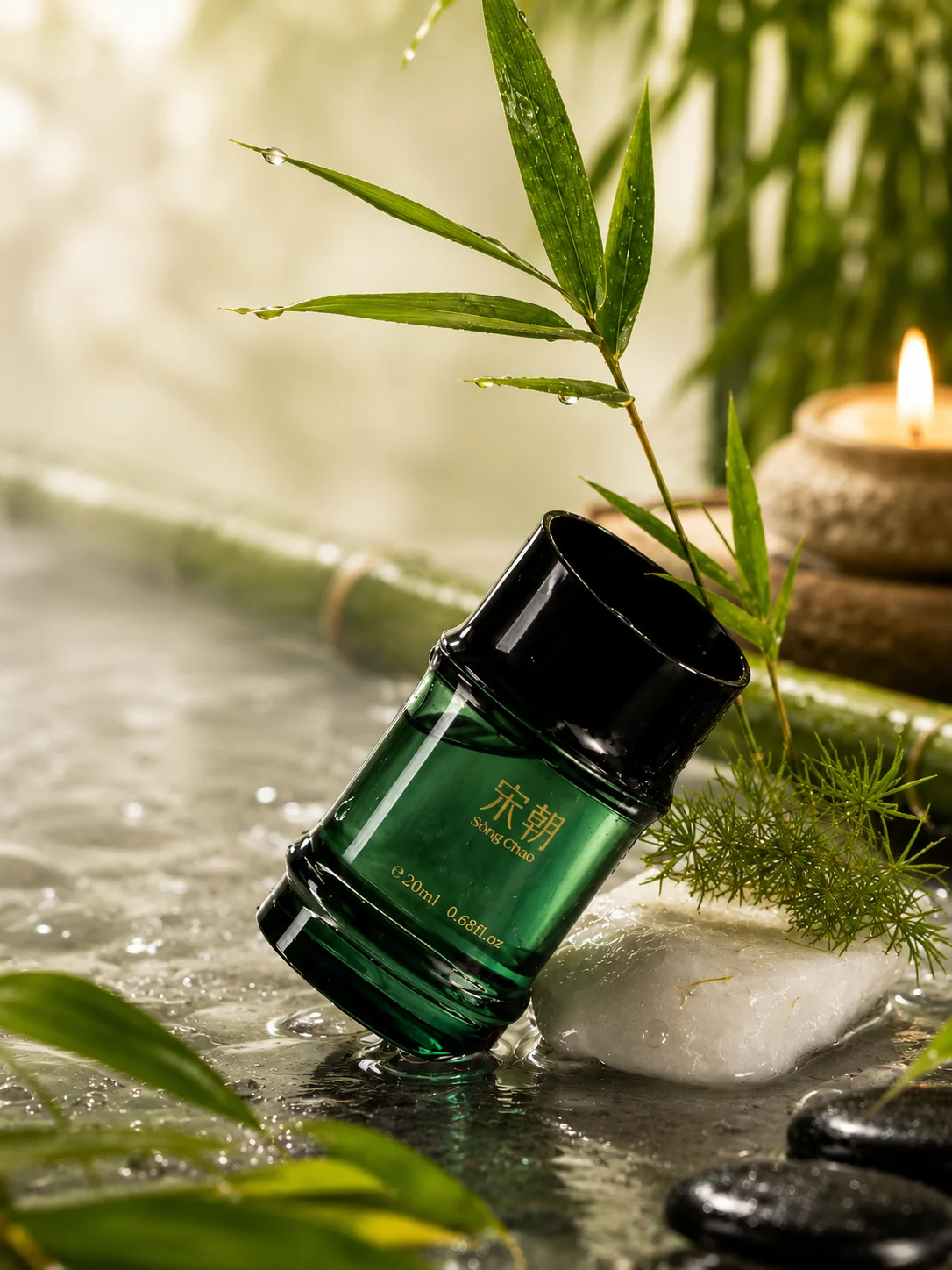 【SongChao】 Bamboo Reed Diffuser 50ml, Flameless Home Fragrance for Bedroom, Living Room, Bathroom, Office and Gift