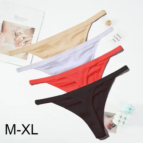 Women's Cotton Seamless G String Thongs ECMLN