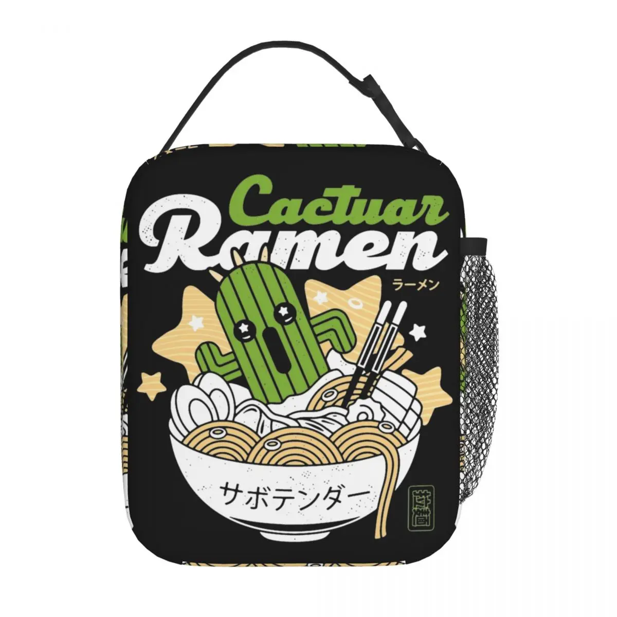 

Cactuar Ramen Final Fantasy Insulated Lunch Bags Portable Lunch Container Thermal Bag Tote Lunch Box Beach Outdoor Food Handbags