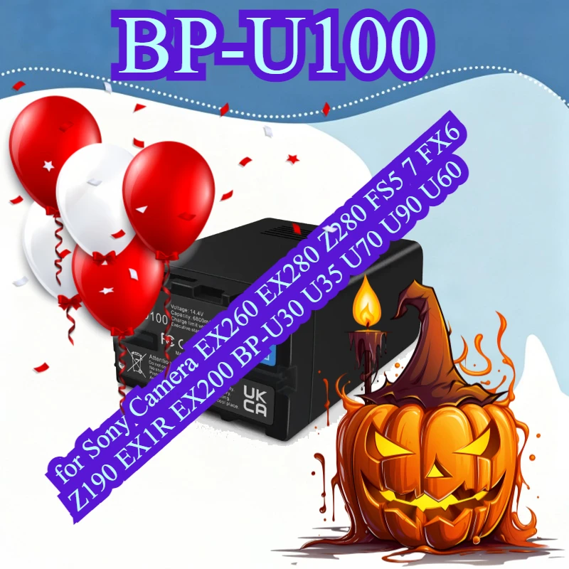 

BP-U100 Battery for Sony Camera EX260 EX280 Z280 FS5 7 FX6 Z190 EX1R EX200 BP-U30 U35 U70 U90 U60 with D-Tap and USB Output