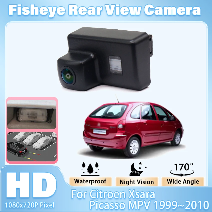 

170 ° Автомобильная камера заднего вида HD ночного видения, резервная камера CCD, высокое качество RCA для Citroen Xsara Picasso MPV 1999 ~ 2010