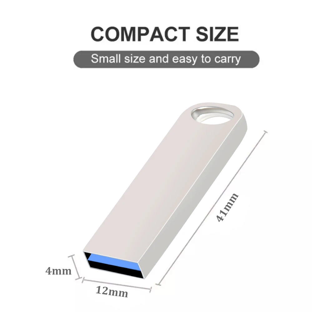 Nuovo USB Fash Drive 64GB 32GB 16GB 8GB 4GB Pen Drive Flash Drive impermeabile argento U Disk Memoria Cel Usb Stick regalo