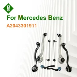 8pcs Front Lower Control Arm Kit with Stabilizer Link, Tie Rod End Replacement for 2002-2007 Mercedes Benz C200 C320 2043301911