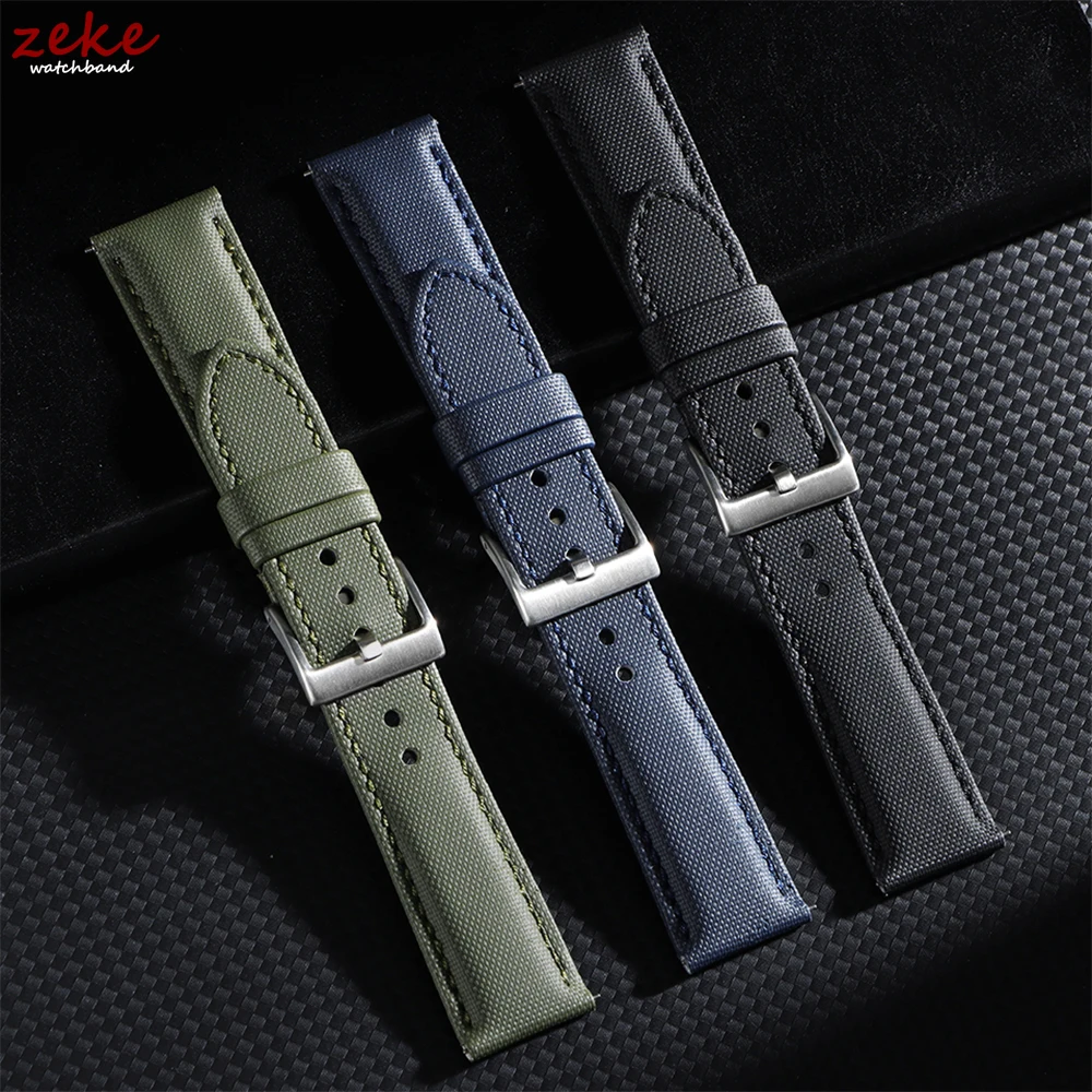 18/20/22 mm Segeltuchbänder für Omega für Blancpain für Seiko Diver Uhren Herren Damen Nylon Schnellverschluss Wasserdichte Uhrenarmbänder