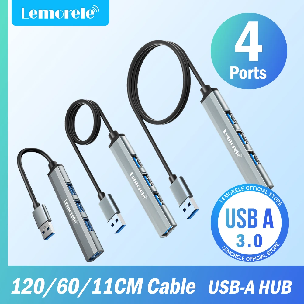 Lemorele USB Hub USB 3,0 otg 4 Port USB ein Hub Multi Splitter Adapter Laptop Zubehör für Xiaomi Lenovo MacBook Pro