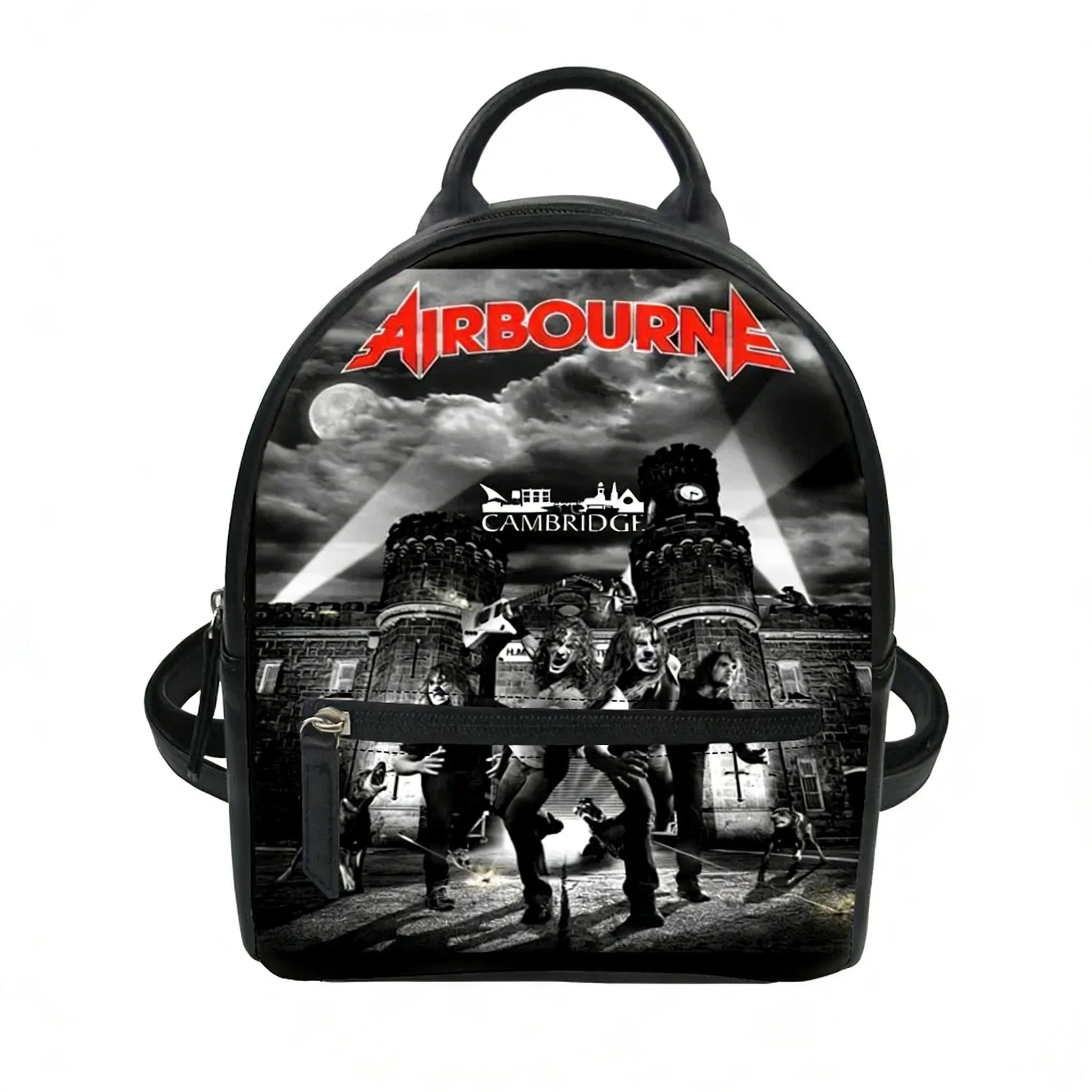 Airbourne Australian Rock band Custom Backpack Purse Carter Schoolbags Double Shoulder Bag Mini Daypack Leather Travel Bag
