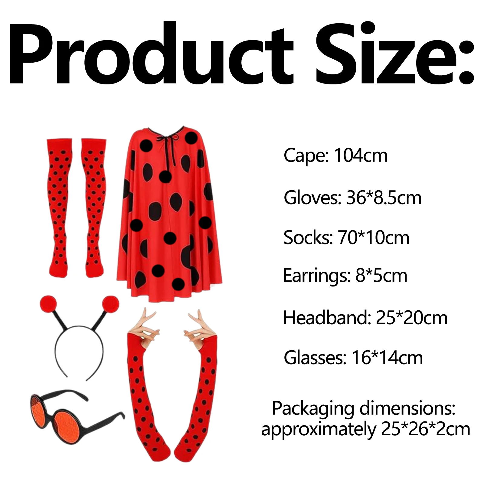 Faux Beetle Cosplay Costume Set Adjustable Cloak Headband with Sunglasses Gloves And Stockings for Halloween