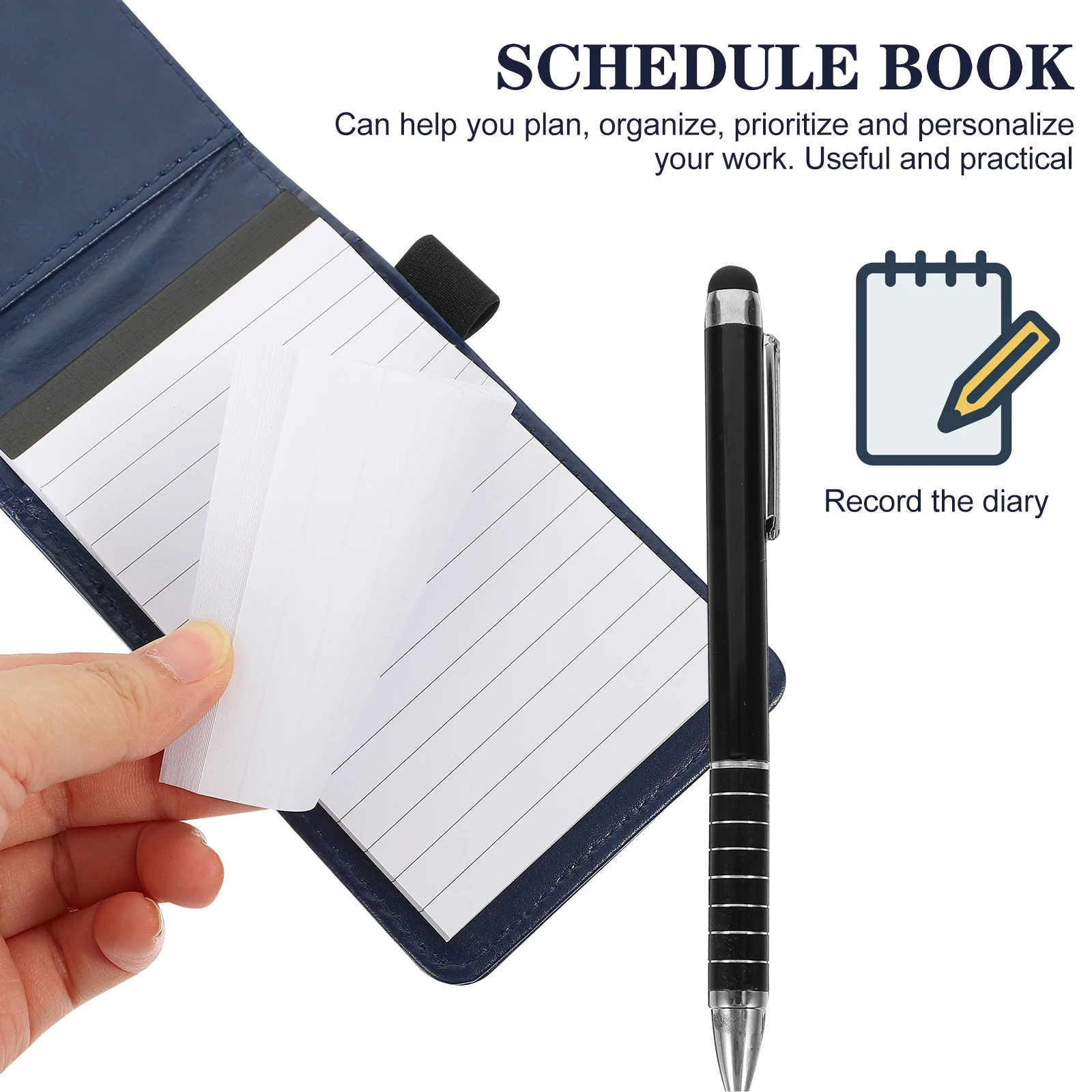 1Set Multifunctional Memo Pad A7 Small Pocket Notebook Miniature Notepad Portable Writing Journal Office Business Planner