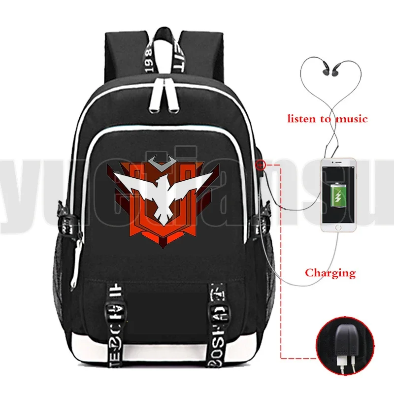 Games Free Fire Garena Backpacks USB Charing Mochila Women High Quality Travel Bags Children School Bags Teenager Girls Bookbags