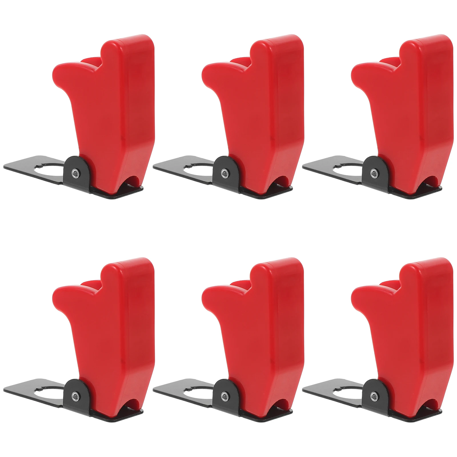 

6pcs 12mm Safety Dustproof Toggle Switch for Car Boat Truck Aircraft Flip Up Cap Red Green