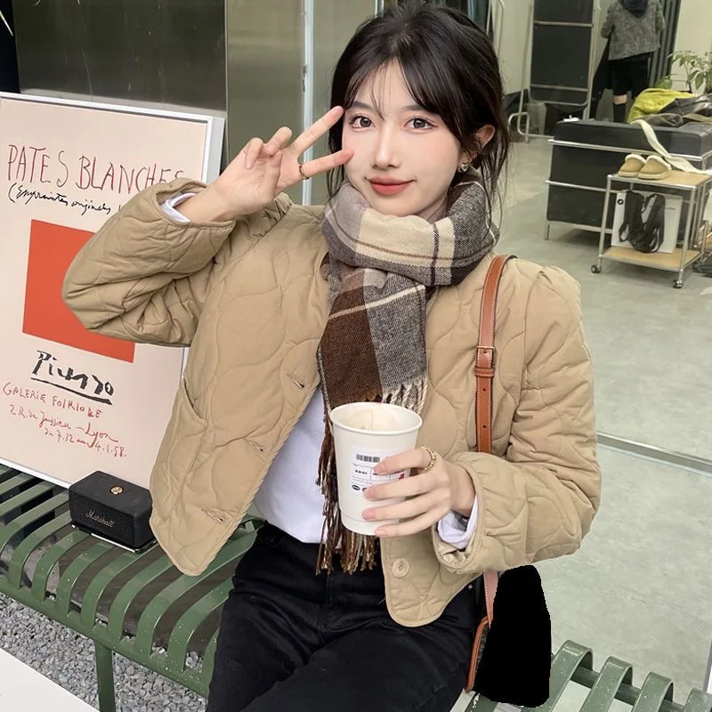 パーカー レディース ファム 秋 フランネル フリース裏地付き 菱形ボタンレス パイピングリブ袖口 チェック柄 長袖 クラシック ブリティッシュスタイル