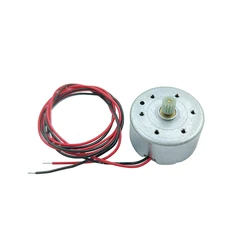 RF-300C Micro 300 Motor DC 3V 6V 9V 12V 7600RPM Mini Mute 24mm Round Spindle Motor 2mm Shaft DIY Solar Power Hobby Toy Model