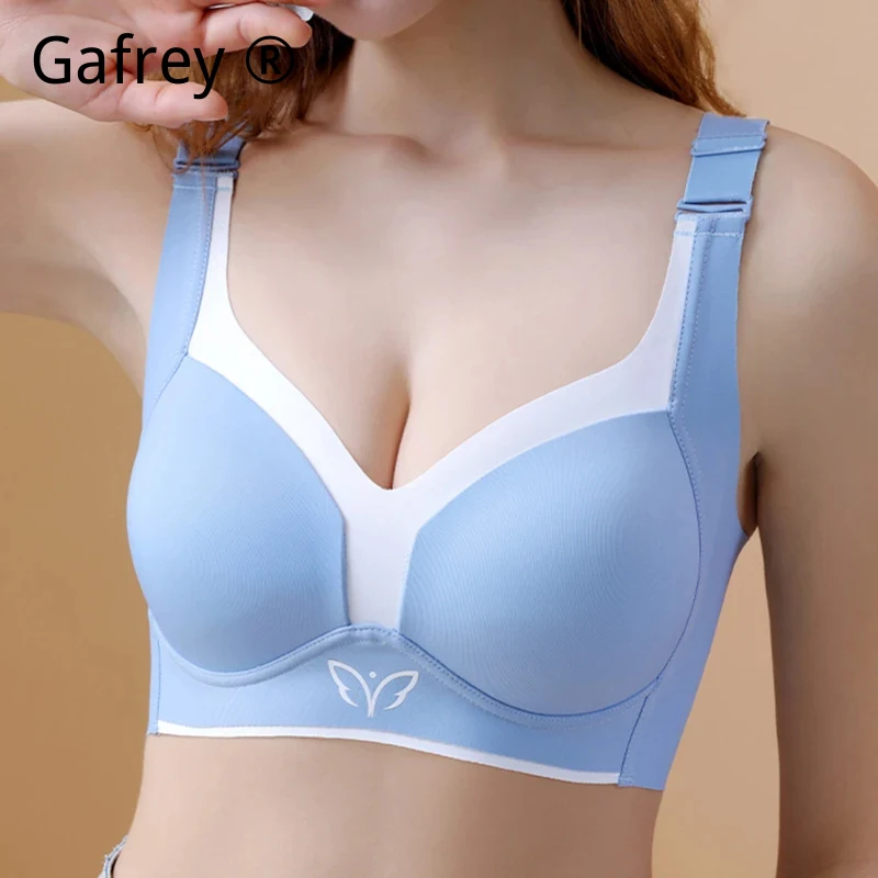 Gafrey Seamless Bras for Women Plus Size Wireless  Brassiere Lightly Lined Full Coverage Bra C D E Cup Sexy Bra Basic Femme