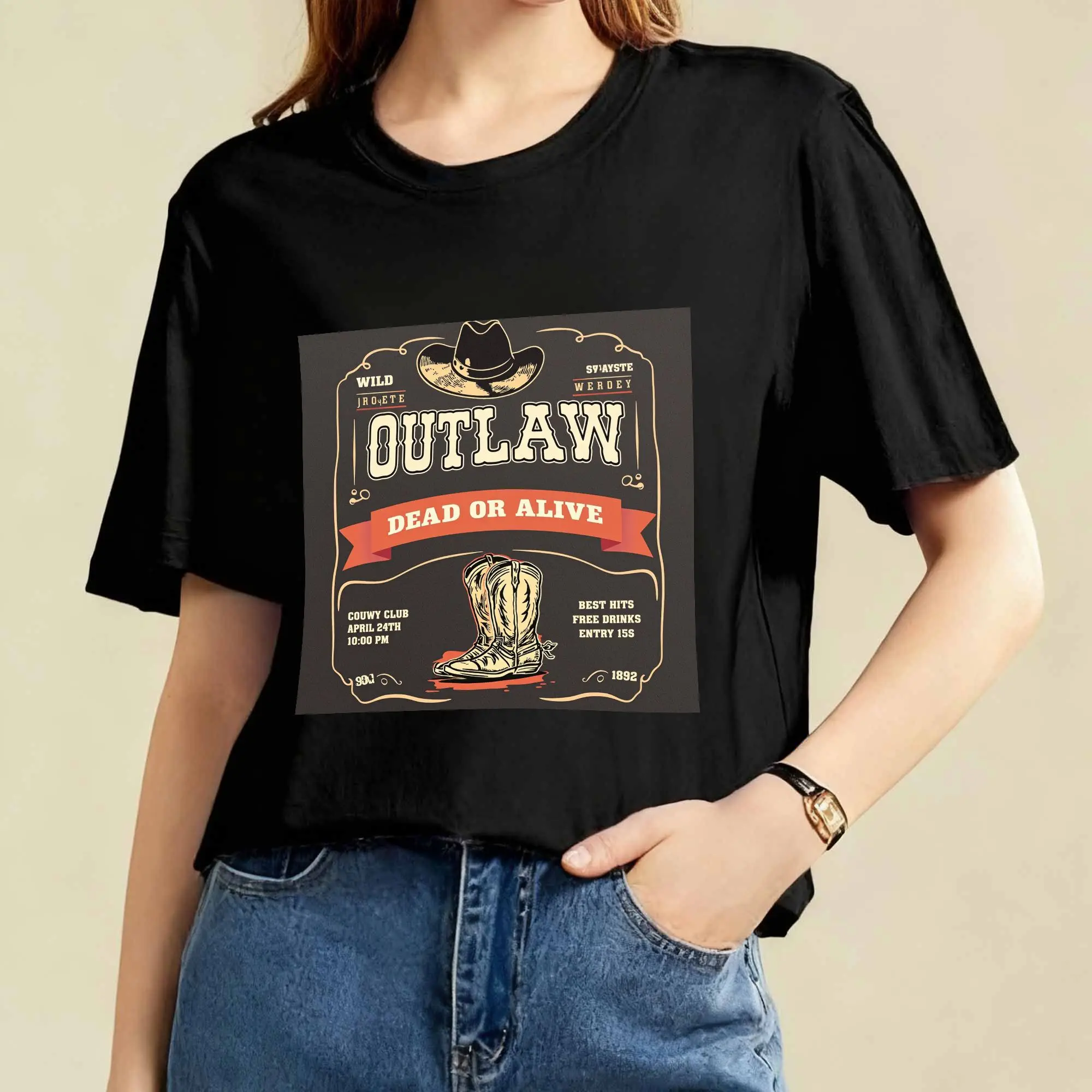 

Cherry Blossom Graphic Tee Soft Round Neck Short Sleeve T-Shirt