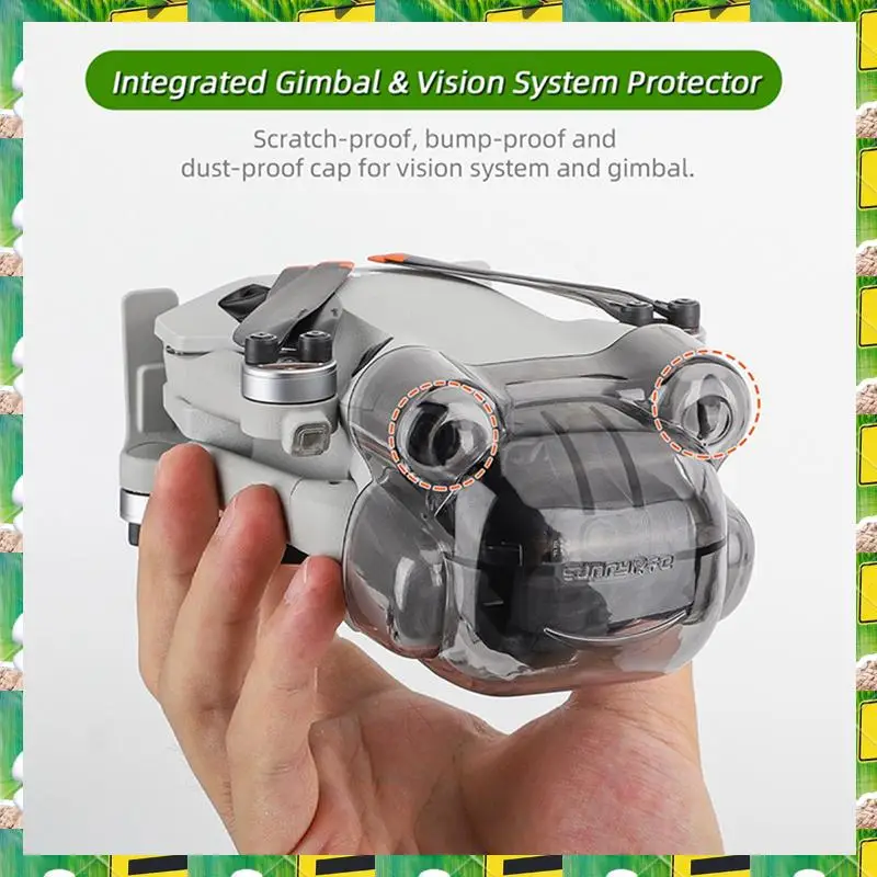 3C Electron SUNNYLIFE 1 Piece Lens Cover Gimbal Integrated Quick-Release Protective Cover Transparent-Gray Plastic For DJI Mini