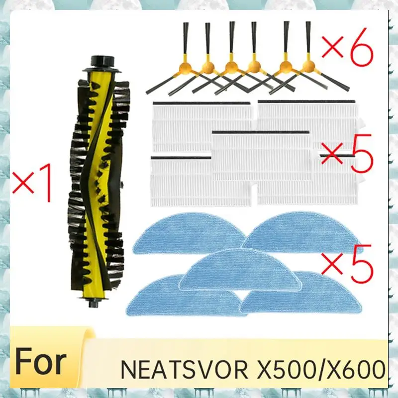 

Caci 17 шт. для робота NEATSVOR X500/X600, повышенная эффективность уборки, долговечные запасные аксессуары