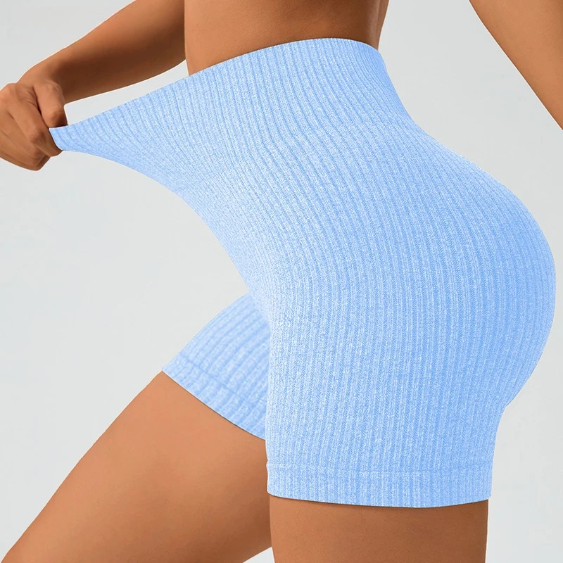 Yogabroek Dames Hoog getailleerde perzikbillen Nauwsluitende hardloopfitnessbroek Met schroefdraad Effen kleur Sport Driekwartbroek