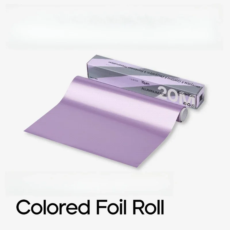Colorful Scroll Type Aluminum Foil Handmade Decoration Food Preservation Dessert Golden Red Practical Household Goods 30cmx20m