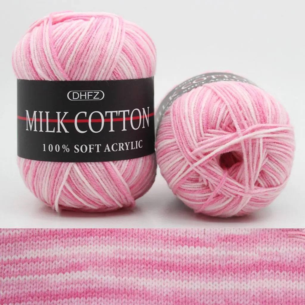 

Multi-colors Optional Soft Crafts DIY For Scarf,Sweater,Doll Making Milk Cotton Knitting Thread Sewing Supplies Knitted Yarn