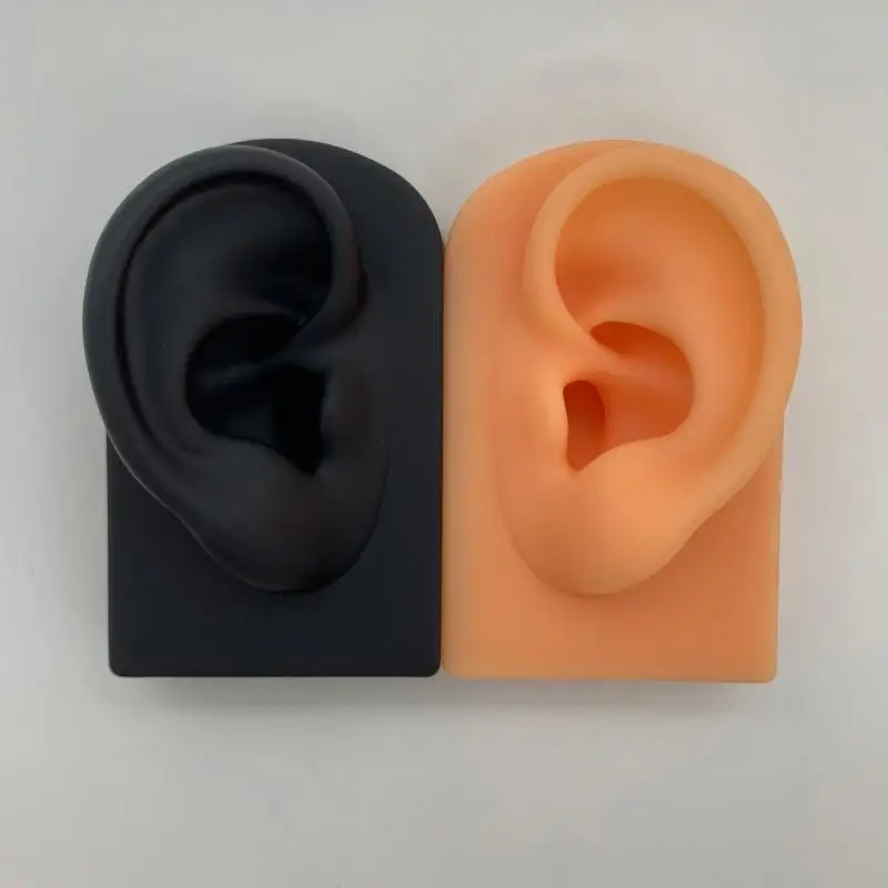 P9FE Soft Silicone Ear Model Suitable for Hearing Aids 1:1 Human Ear Model Simulation Display Props Jewelry Display Earrings