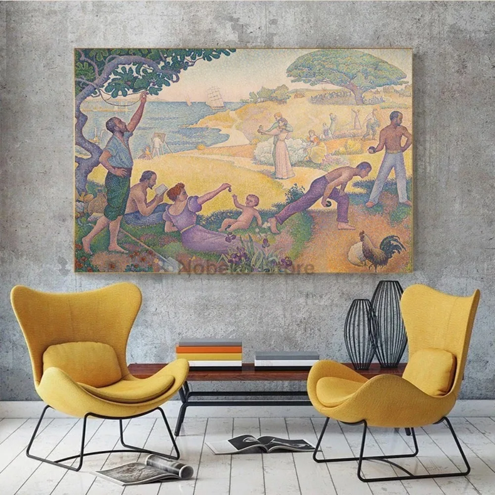 French Painter Works Poster Pointillism Prints Canvas Painting Wall Art Home Room Decoration