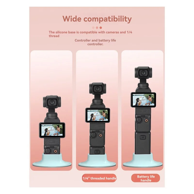 APPLIA-For DJI Osmo Pocket 3 Desktop Stand Holder Non-Slip Silicone Base Fixed Support For Handheld Gimbal