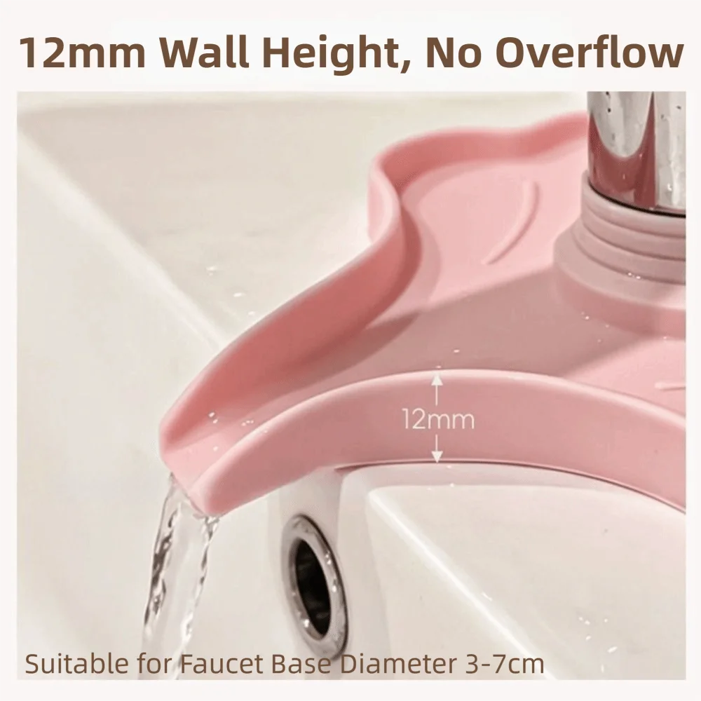 Creative Silicone Faucet Mat Non-Slip Quick Drainage Shell Drainage Mat Reusable Waterproof Bowknot Sink Splash Guard