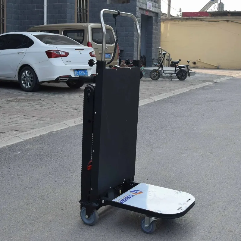 Trailer Dolly Electric 300Kg Stair Climber Wheeled Steel Foldable Platform Construction Material Transport Cart Stair Climber