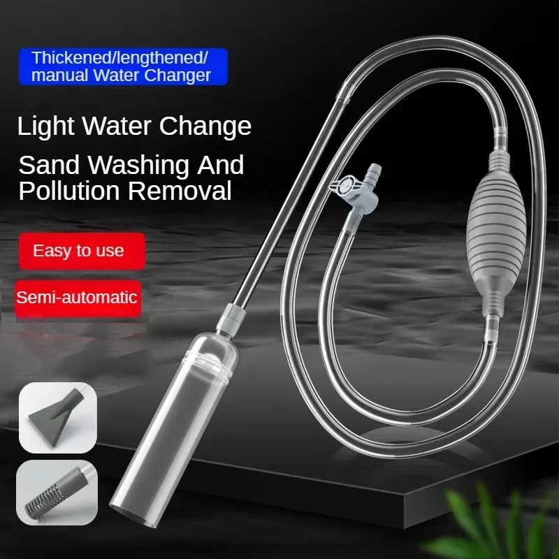 Fish Tank Water Changer Aquarium Siphon Vacuum Cleaner With Outlet Valve For Fish Tank Water Changer Cleaning Tools 수족관 용품