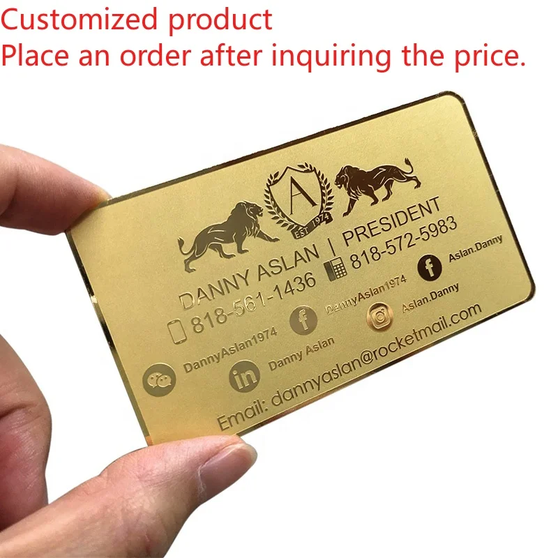 Customized product Custom Black VIP Member Plated Business Gold Metal Card