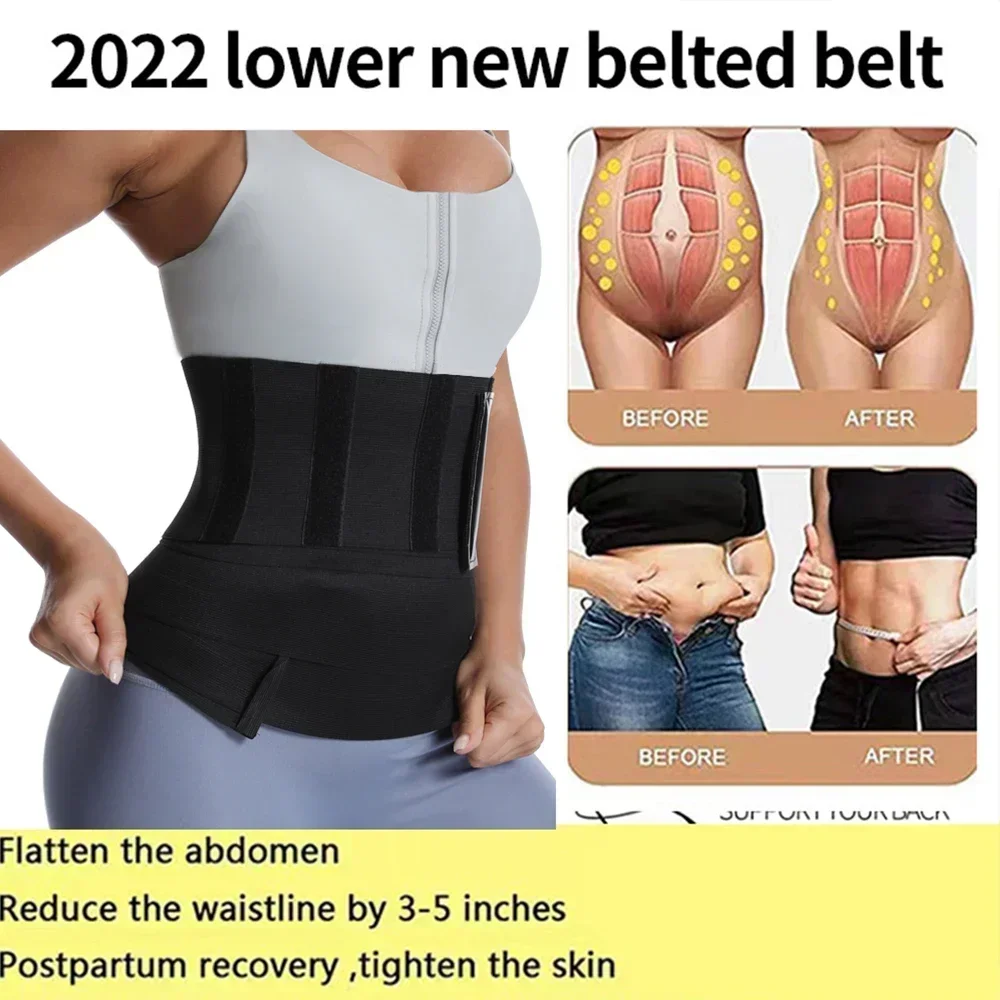 1/2 Piezas Faja Reductora y Moldeadora de Cintura para Mujer, Moldeador Corporal, Cinturón Postparto para Aplanar el Vientre, Corsé