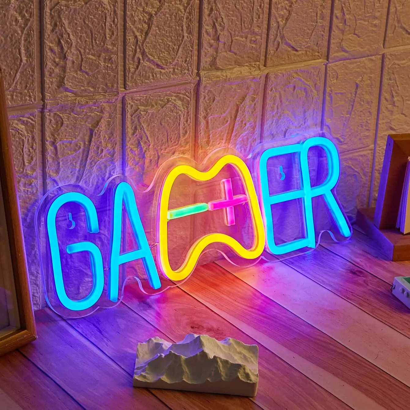 Chi-buy LED 네온 게이머 게임패드 포함 USB 전원 네온사인 장식 램프 사인 생일 선물 벽 장식 침실 룸 바 샵용