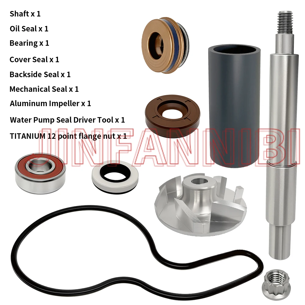 

For Polaris Ranger 700 2005 2006 2007 2008 2009 Water Pump Bearing Rebuild Kit Impeller & Shaft
