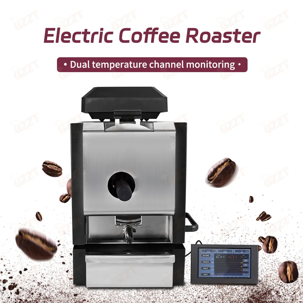 

GZZT CBR 2nd Automatic Coffee Bean Roaster with Artisan System Paired with Manual Grinder Mini Tamper Barista Coffee Tool Set