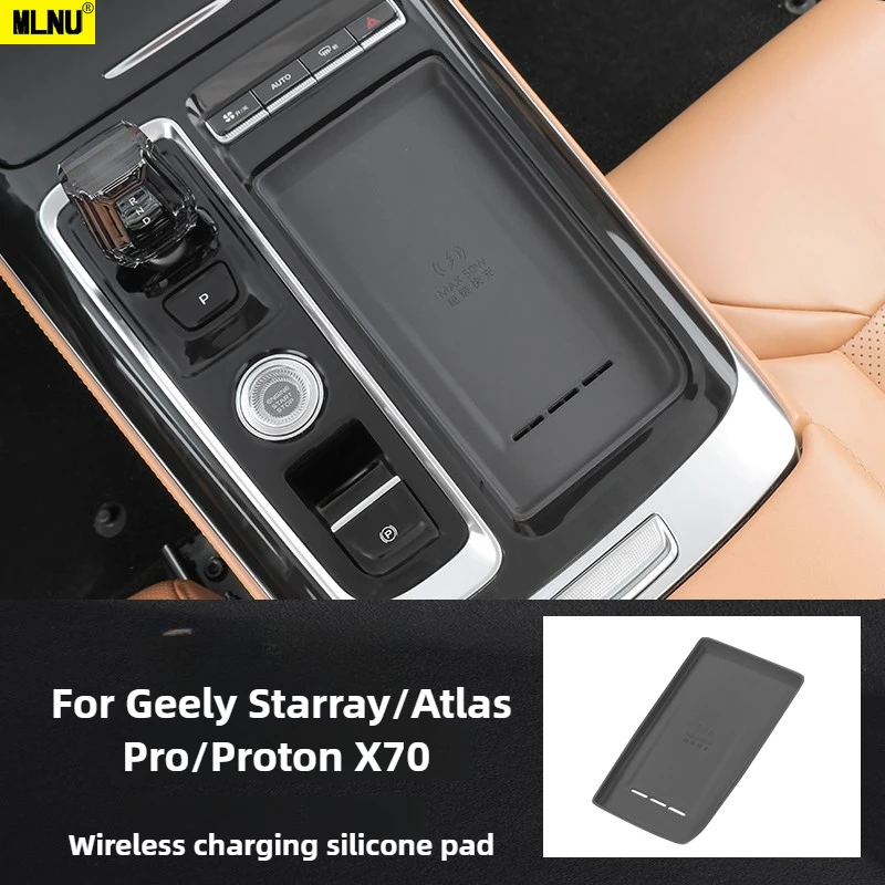 

Wireless Charging Pad For Geely Starray/Atlas Pro/Proton X70 Accessories 2024-2025 Silicone,Scratch-Resistant,Charging-Friendly