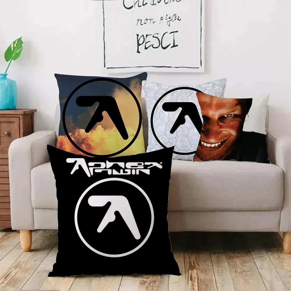 A-Aphex Twin Richard D James Music Pillow Covers Cartoon Sofa Decorative Home Double-sided Printing Short Plush Cushion Cover