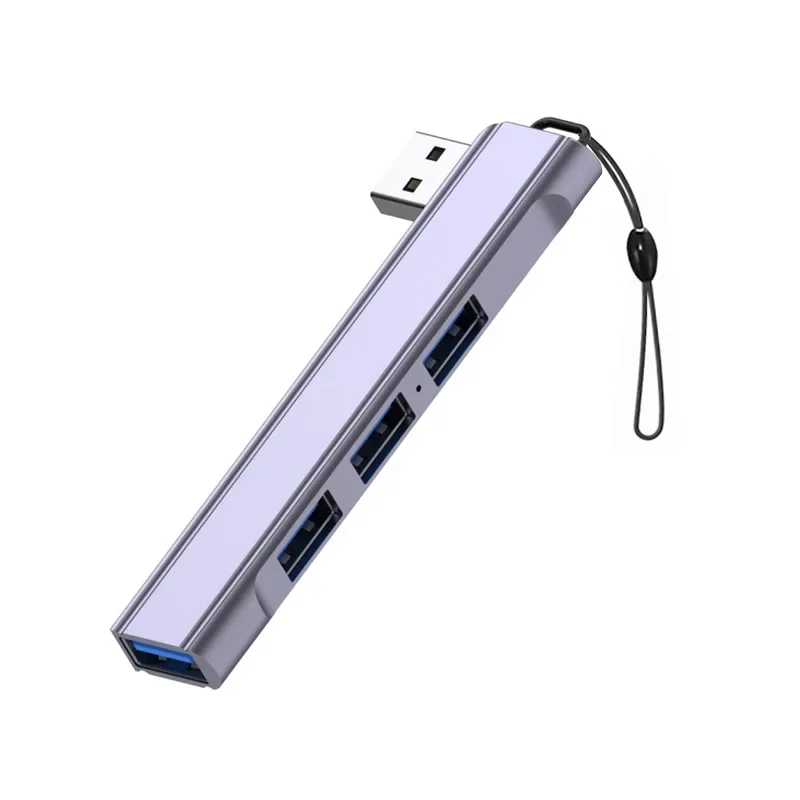 USB 3 0 4 Port Splitter Type C Hub Aluminum Alloy Expander Side Bend Cable for Laptop PC Data Transfer view 6