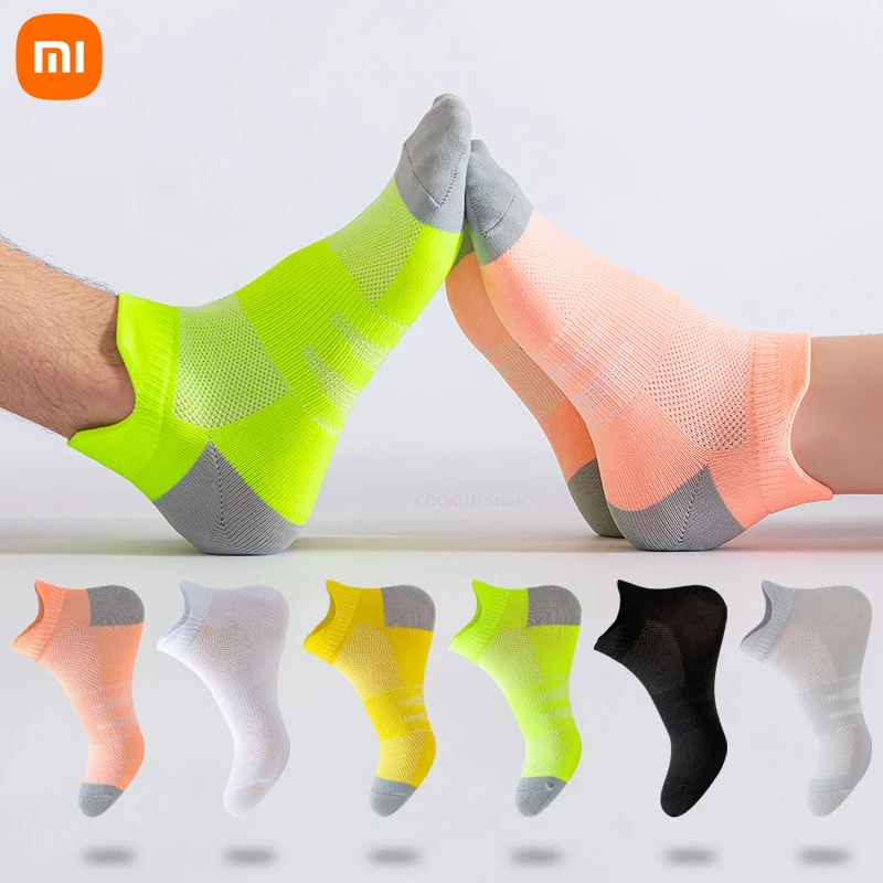 Xiaomi 5pairs Running Socks Spring Summer Men Women Quick Dry Breathable Wear Protection Shallow Mouth Short Boat Sports Socks