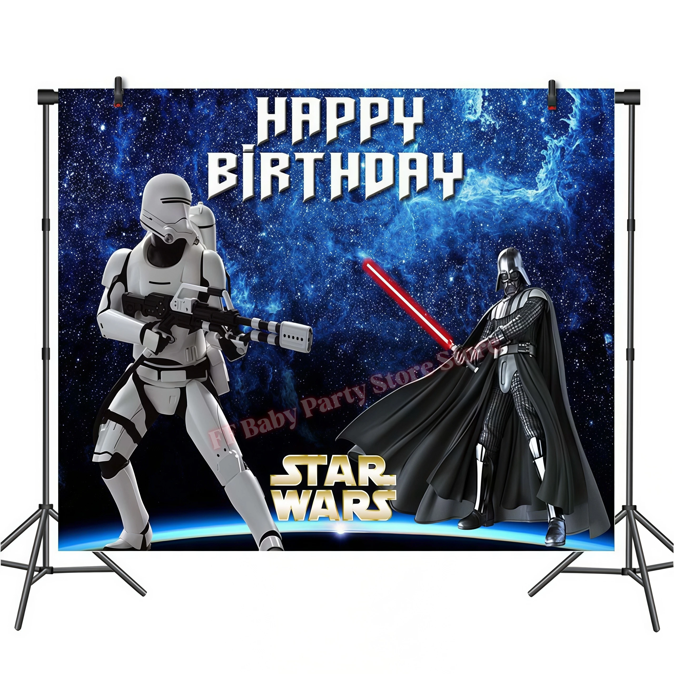 Star Wars Geburtstagsparty-Dekorationen Roboter-Tasse Teller Servietten Ballon Tischdecke für Jungen-Partys Baby-Shower-Zubehör Geschenk – Detail 16