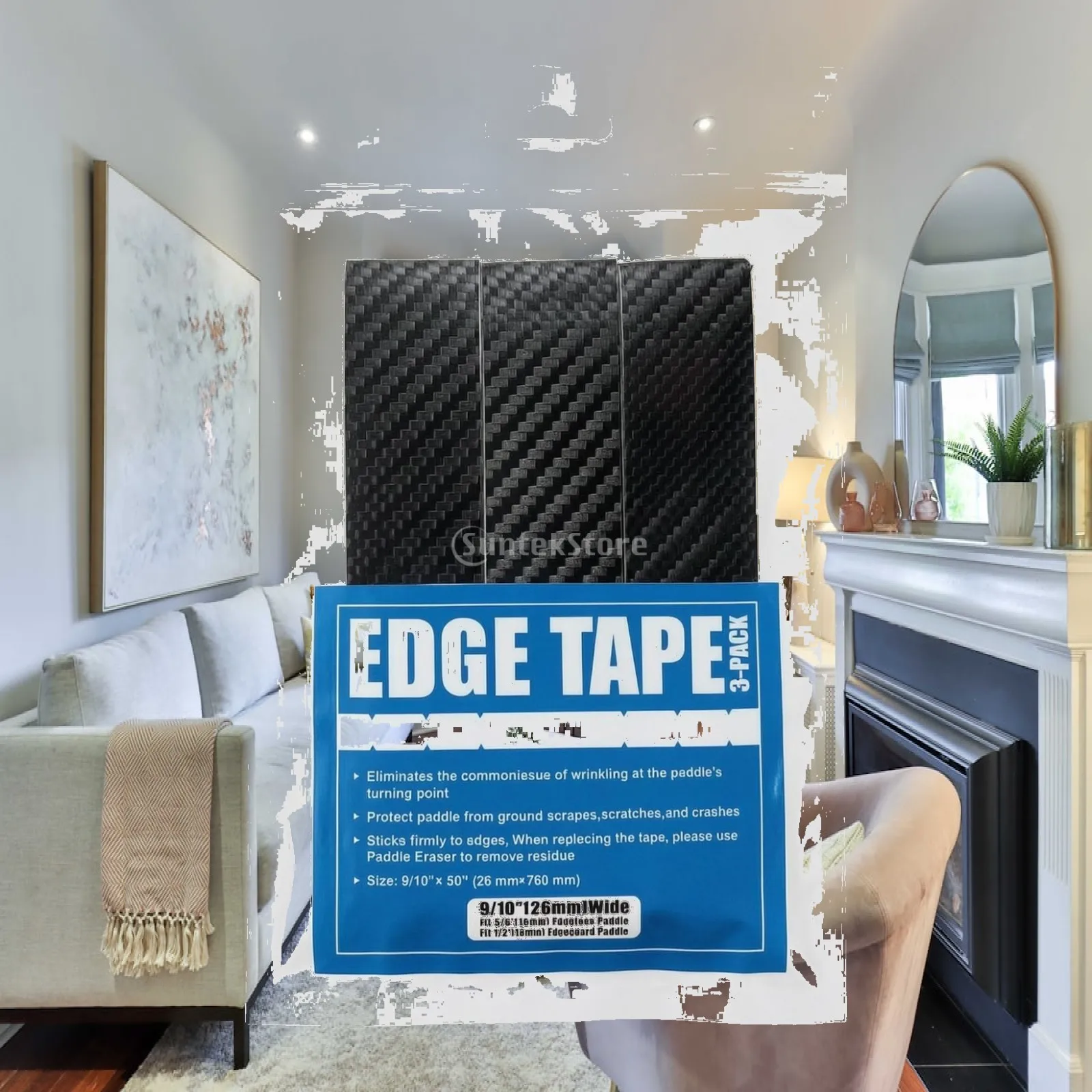 Paddle Edge Protection Strip 76x2.6cm PU Material for Padel Racket Anti Scratch Cover