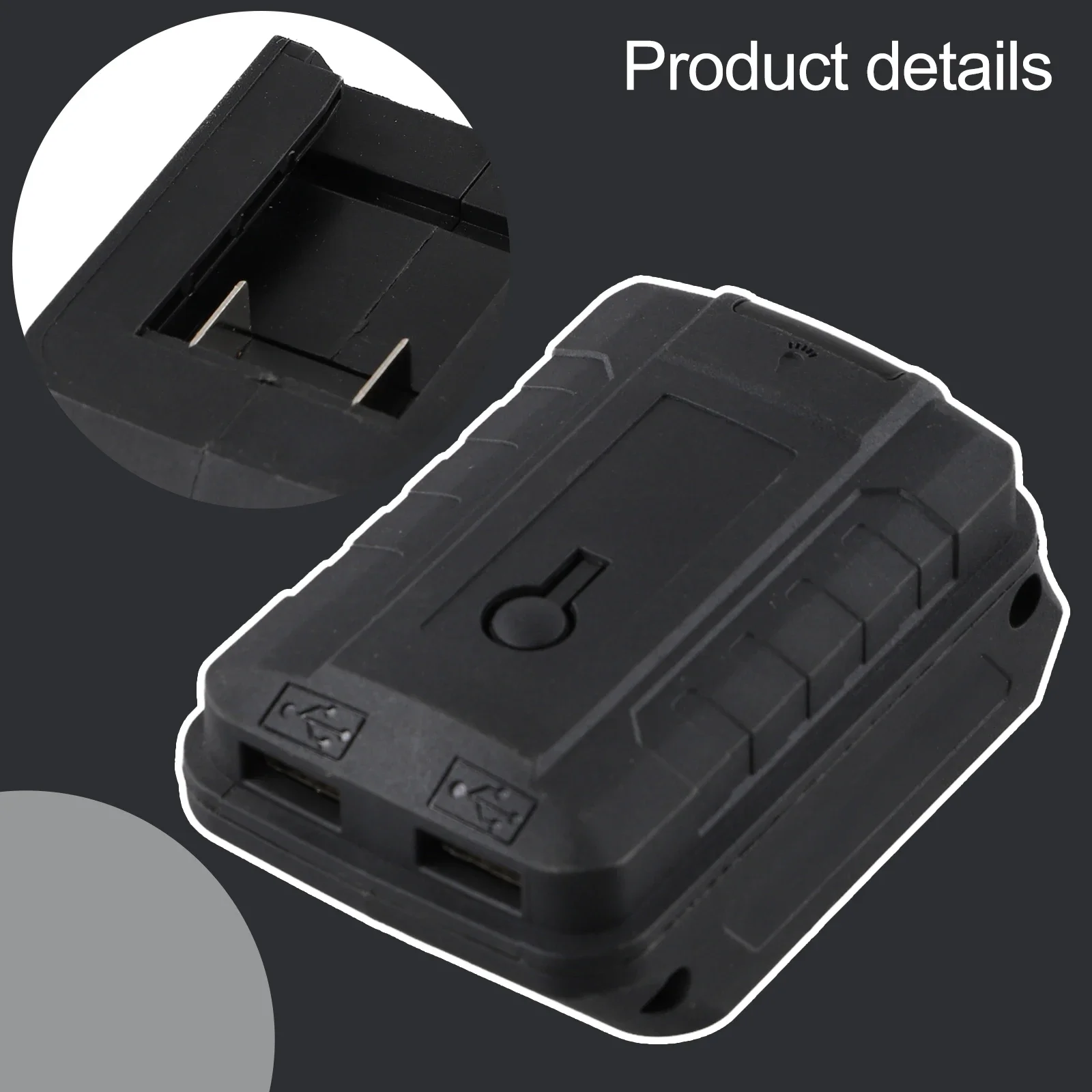Converter USB Charging Activation Function Battery Conversion Head Dual USB Converter Electric Wrench Converter Battery Voltage