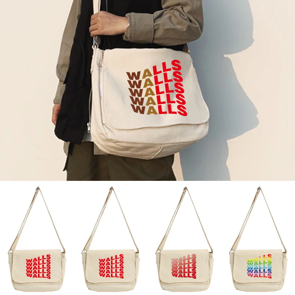

Large-capacity Shoulder Bag Fashion Walls Letter Pattern Joker Crossbody Multifunctional Adjustable Shoulder Strap Commuter Bag