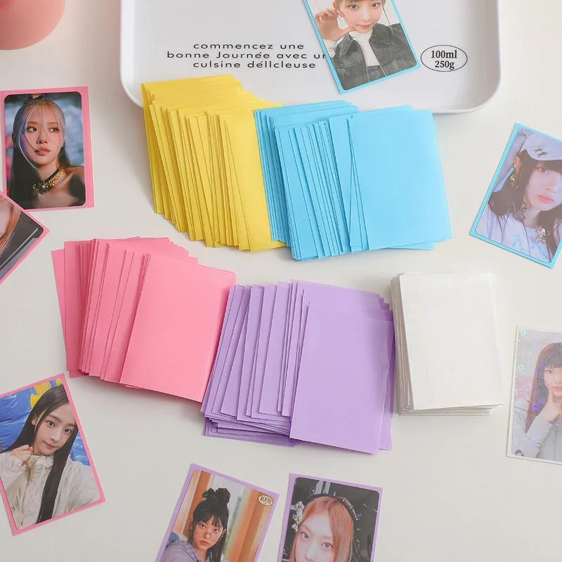 50pcs Korea Photo Card Sleeves 61x91mm Clear Acid Free CPP Card Cover 3 Inch Photocard Holographic Protector Film Album Binder