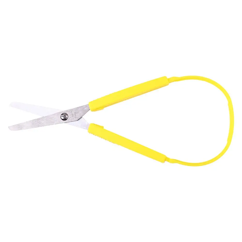 Grip Stationery for Children Adults Office Cutting Paper School Cutting Supplies Adaptive Scissors Loop Scissors Yarn Cutter