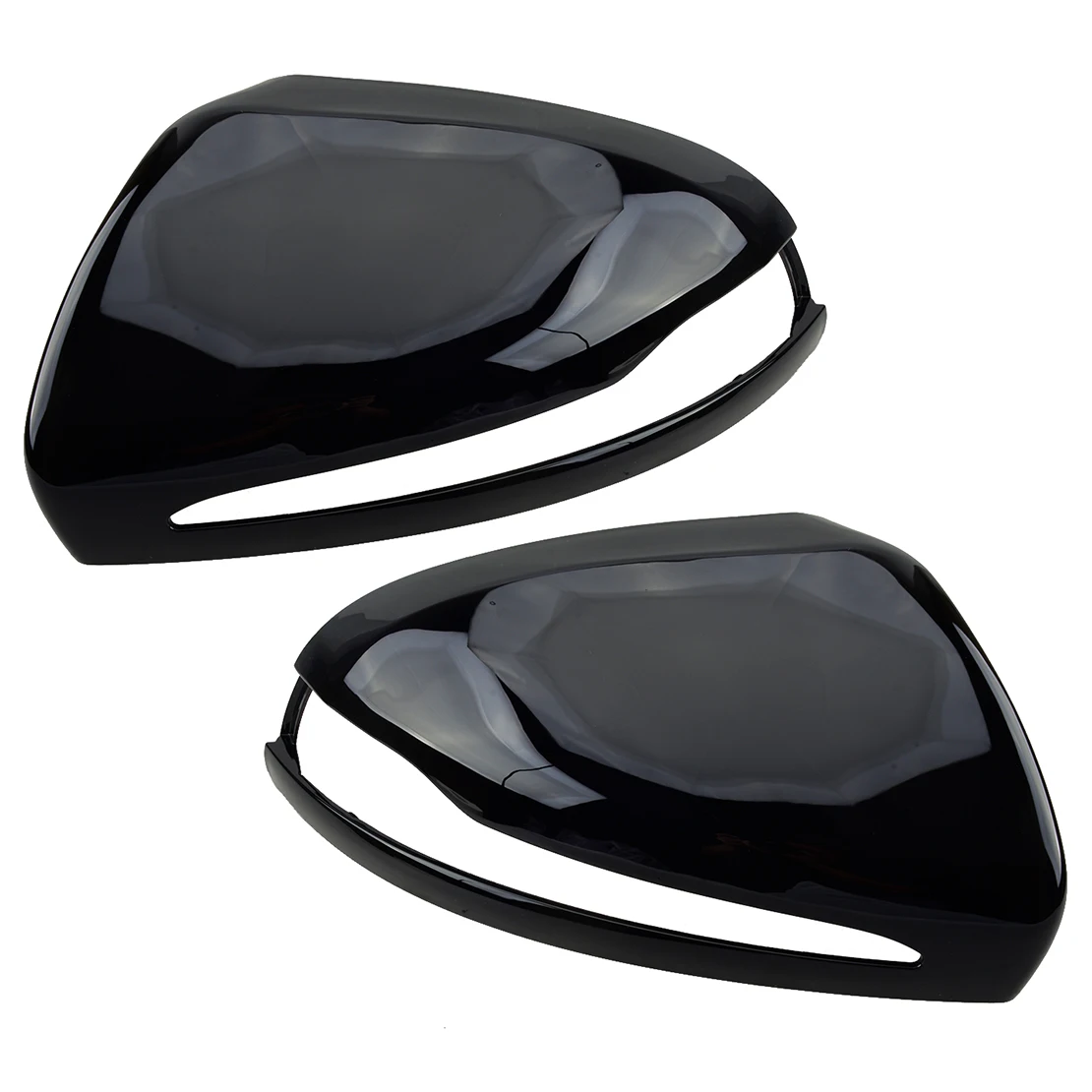 A3170436 2Pcs Glossy Black Car Rearview Mirror Cover Cap A3170435 LHD Fit For Mercedes Benz C GLC S E Class W205 X253 W222 W213