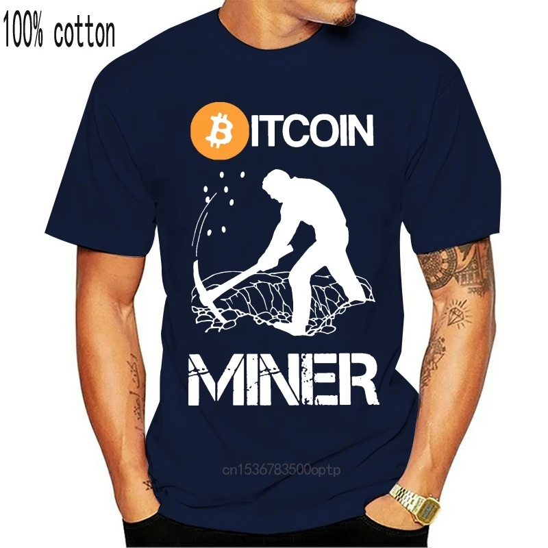 Bitcoin Miner Funny Cryptocurrency Holder Merch Clothes 3D Print For Men Casual 3D Print 100% Cotton Homme Tee Shirt For Man